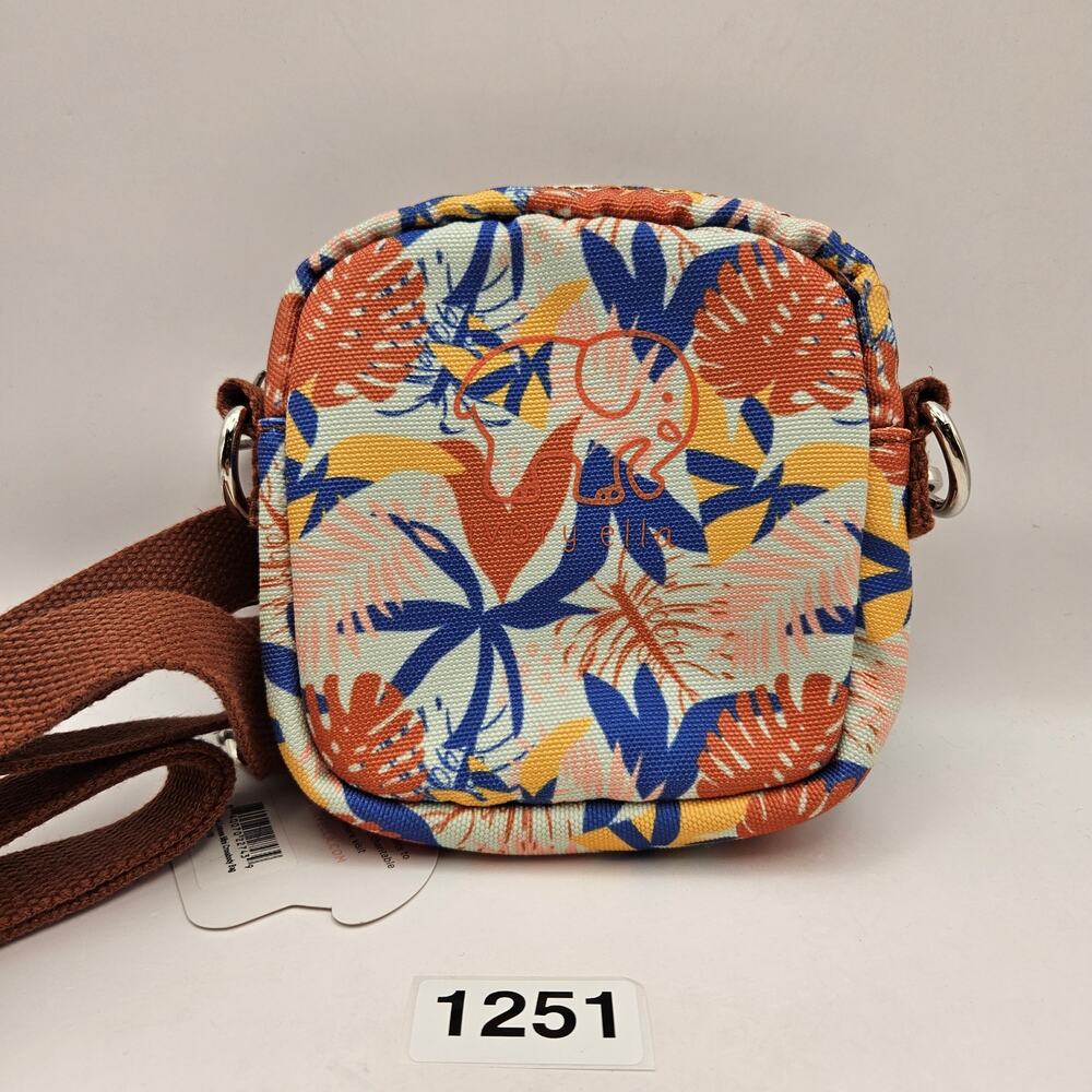 IVORY ELLA ELEPHANT BRAND TROPICAL FOREST MINI CROSSBODY BAG